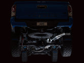AWE 0FG Exhaust with BashGuard for 3rd Gen Tacoma - Dual Diamond Black Tips - Mounted